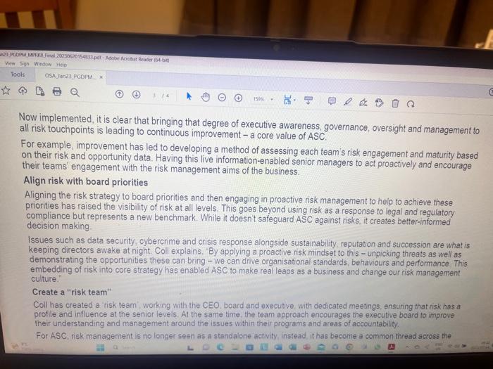 Solved Read the case study below and answer ALL the | Chegg.com