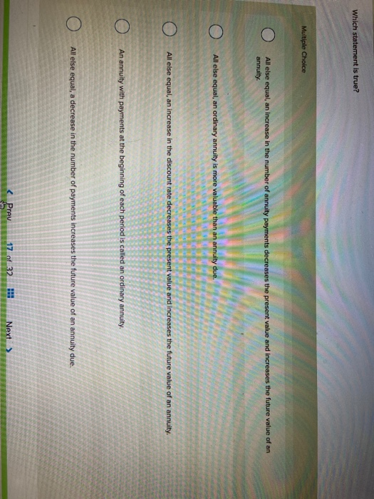 solved all else the same, a will decrease the required... Solved Which statement is true? Multiple Choice All else | Chegg.com
