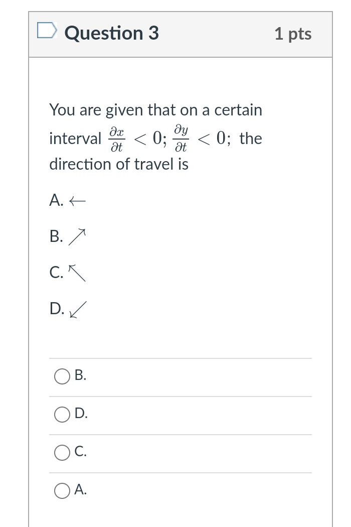 Solved Question 3 1 pts You are given that on a certain ax | Chegg.com