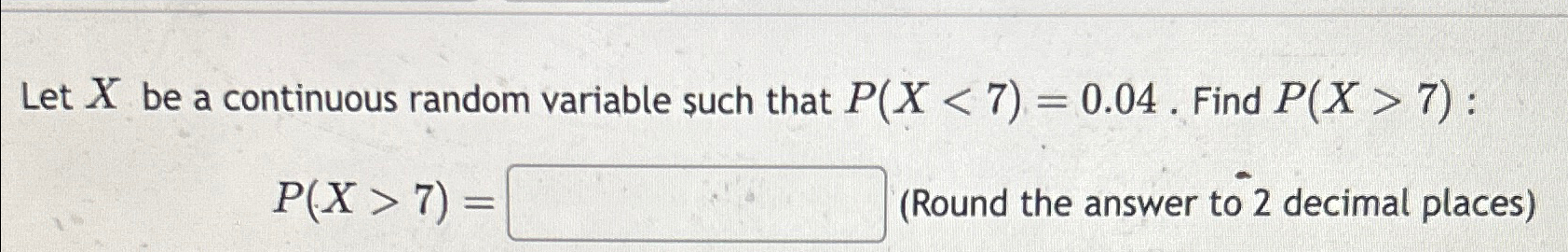 Solved Let x ﻿be a continuous random variable such that | Chegg.com