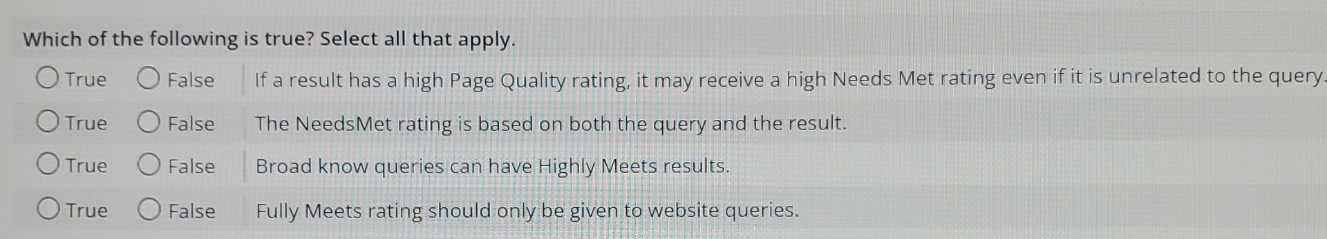 Which Of The Following Is True About Highly Meets Rating Solved Which of the following is true? Select all that | Chegg.com