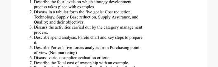 Solved 1 Describe The Four Levels On Which Strategy Chegg Com