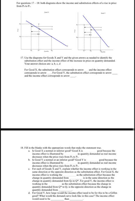 the diagrams to demonstrate the change of the income... For questions 17- 18: both diagrams show the income | Chegg.com