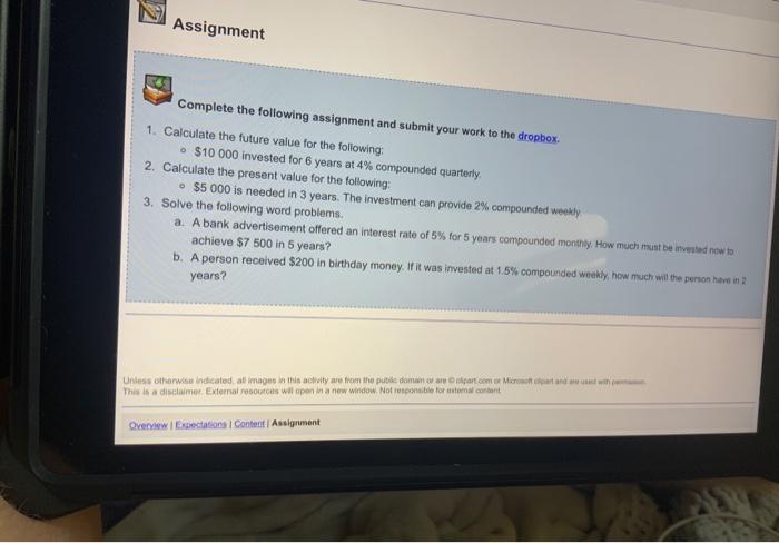 Solved Complete the following assignment and submit your | Chegg.com