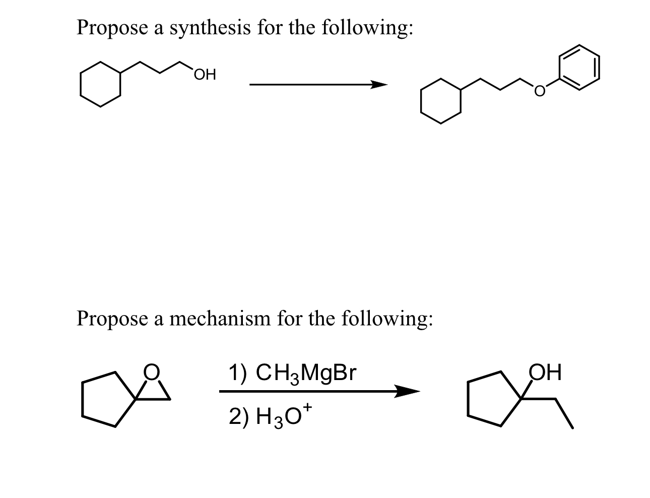 Solved Propose a mechanism for the following: | Chegg.com