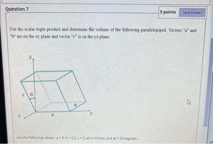 Solved Use The Scalar Triple Product And Determine The | Chegg.com