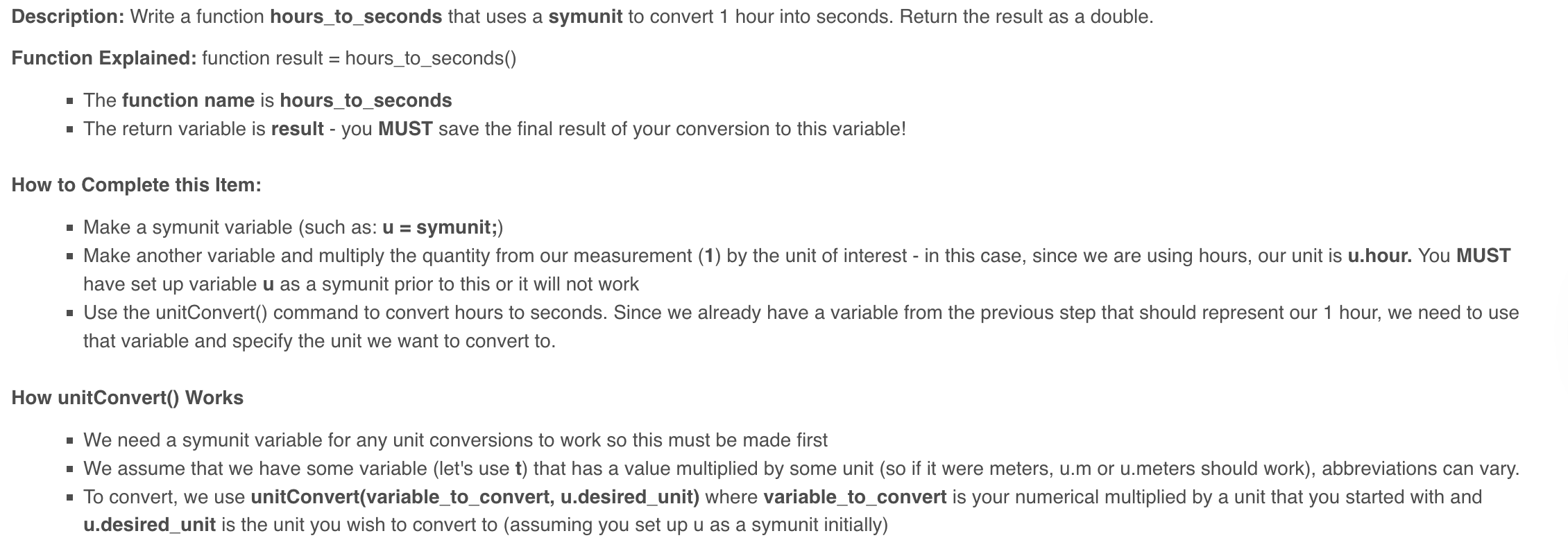 Solved DO ALL PARTS FOR MATLAB GRADERDescription: Write a | Chegg.com
