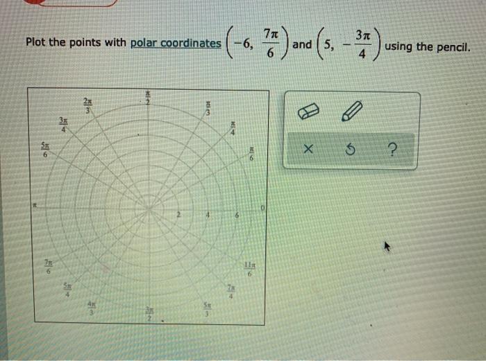 Solved 31 Plot the points with polar coordinates 6, 77 6 and | Chegg.com