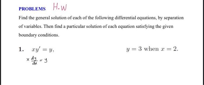 Solved Find the general solution of each of the following | Chegg.com