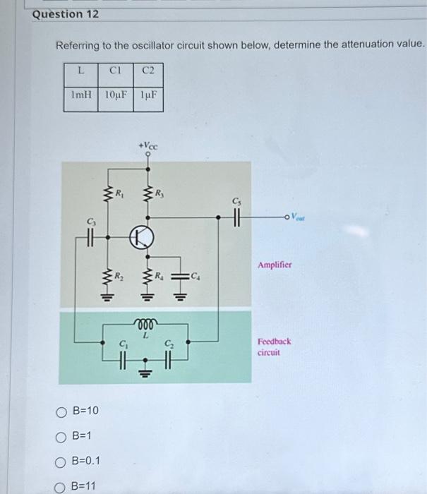 Solved Referring To The Oscillator Circuit Shown Below, | Chegg.com