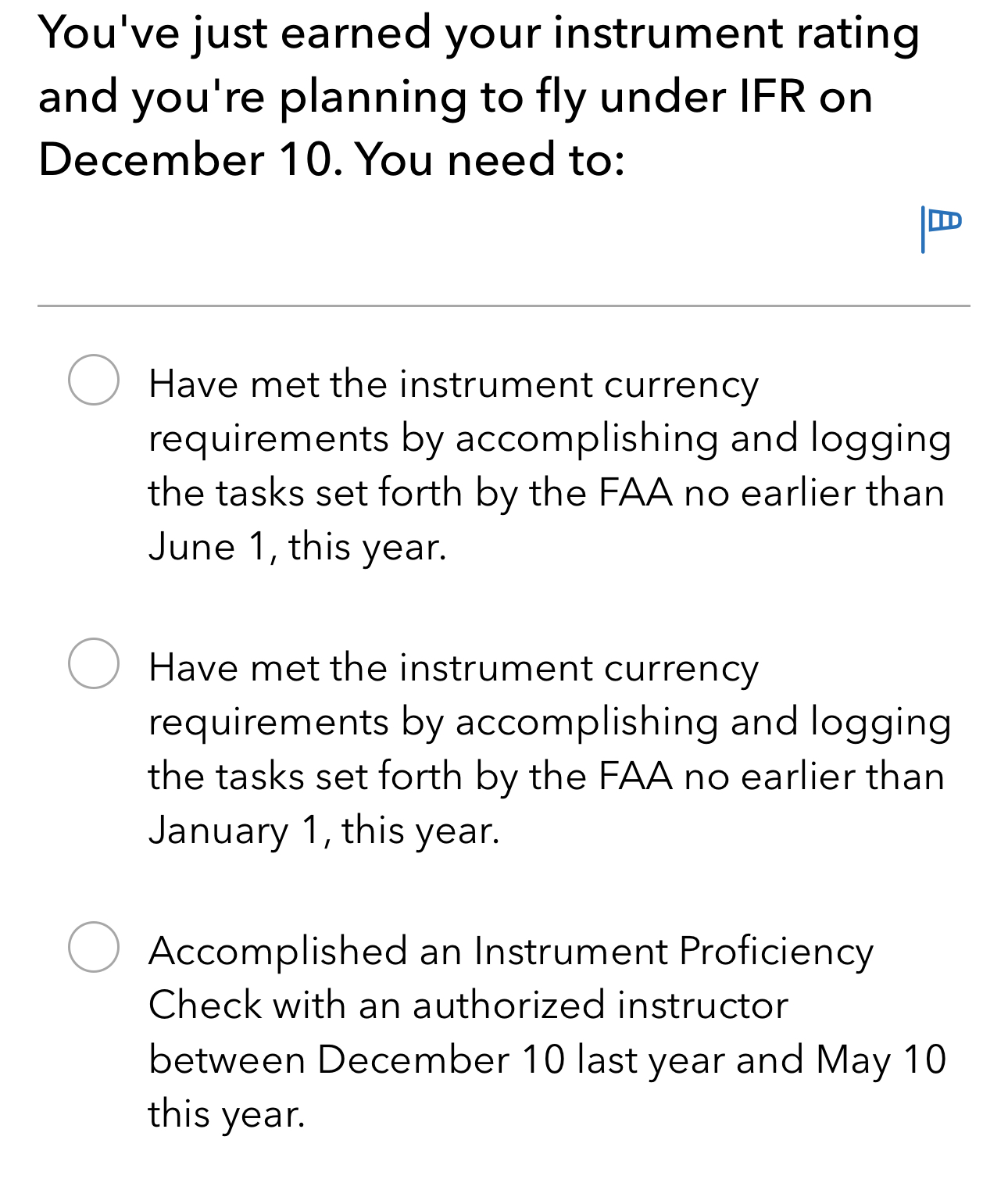 Solved You've just earned your instrument rating and you're