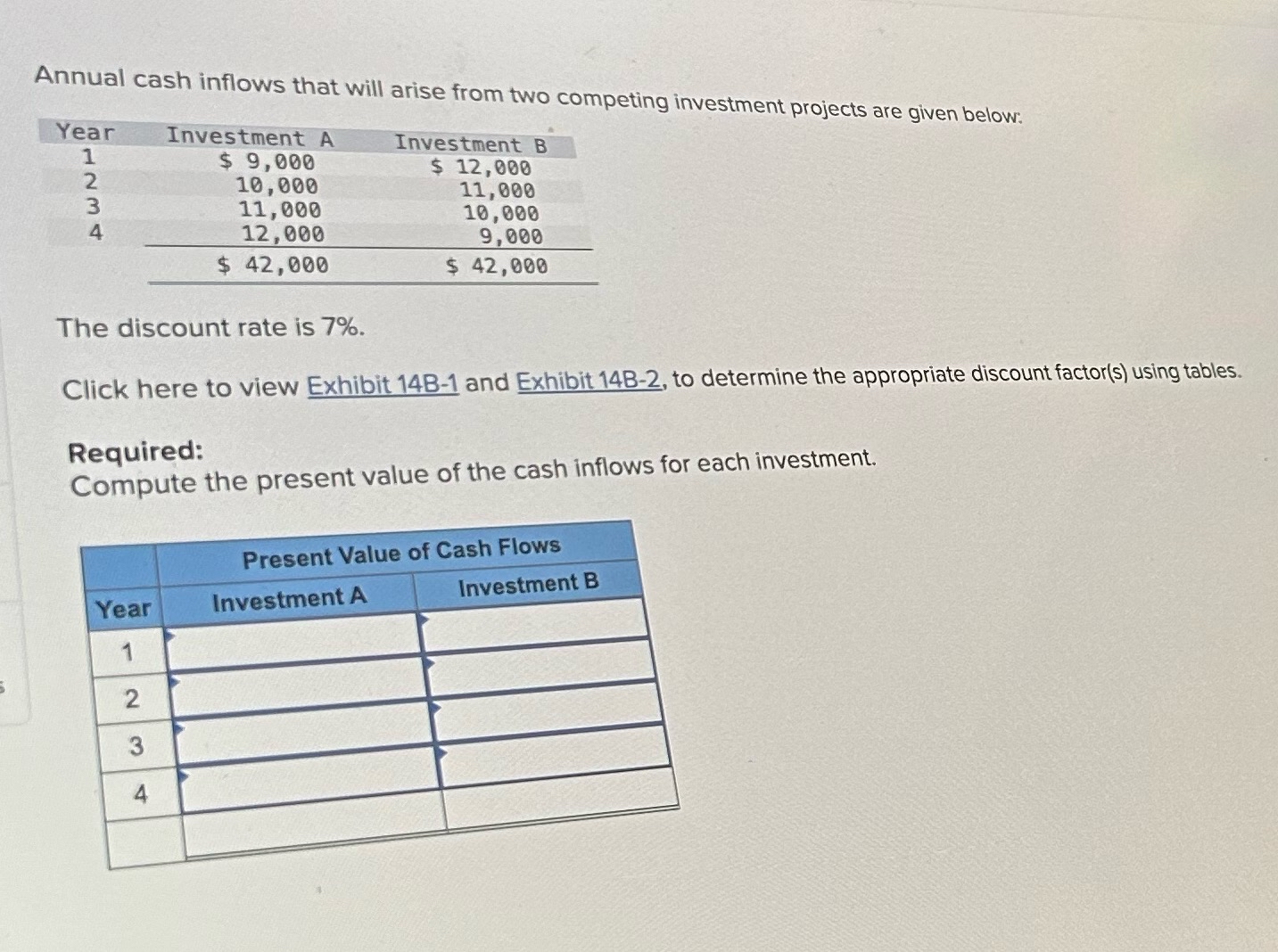 Solved Annual cash inflows that will arise from two | Chegg.com