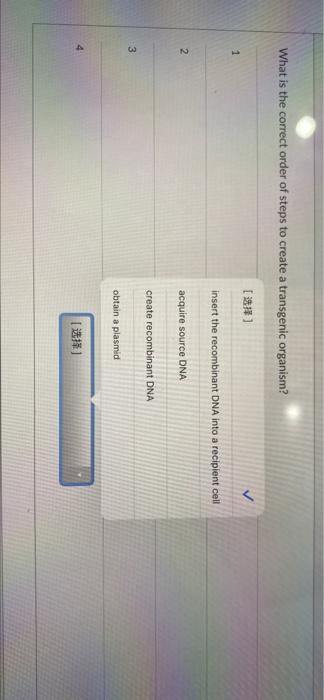 Solved What is the correct order of steps to create a | Chegg.com