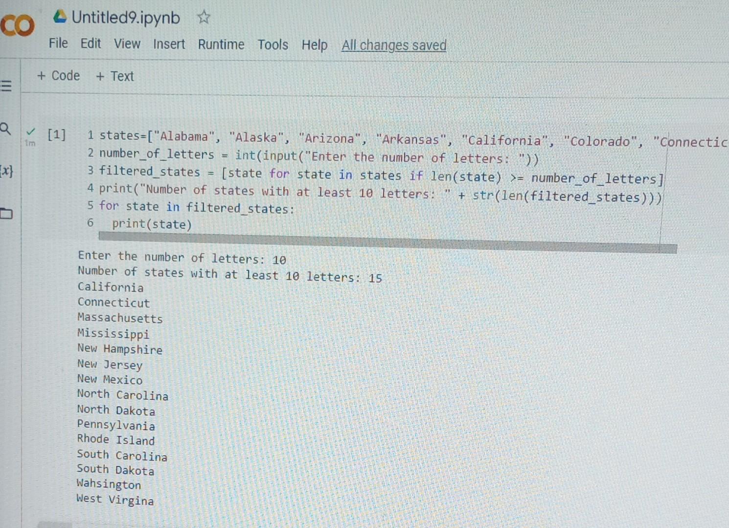 Solved 2. Gets states with spaces - prints how many states | Chegg.com