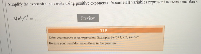 Solved Simplify the expression and write using positive | Chegg.com