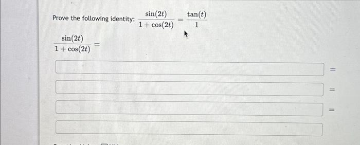 Solved Prove The Following Identity: | Chegg.com