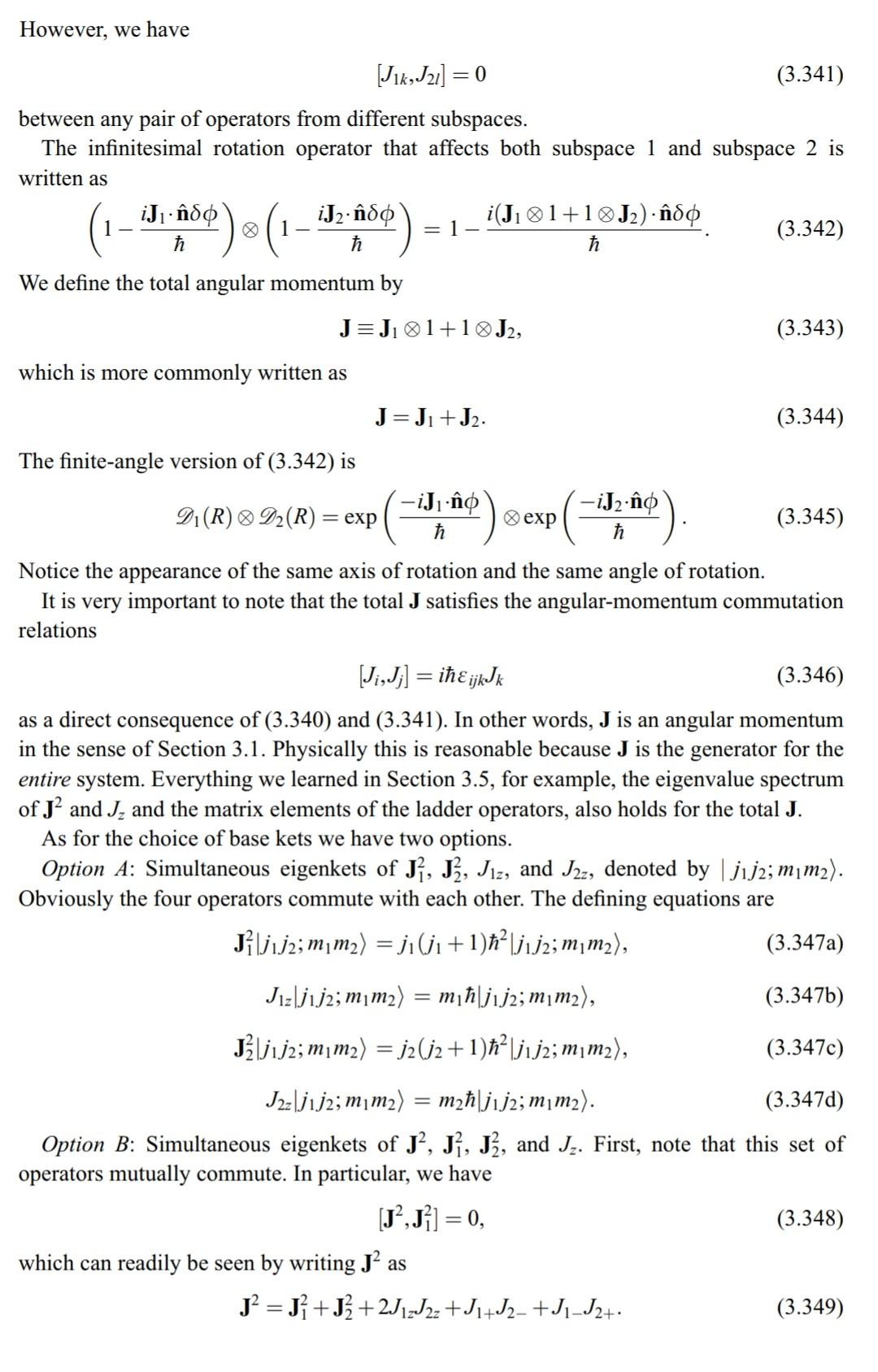 Solved Quantum Mechanics Addition Of Angular Momenta | Chegg.com