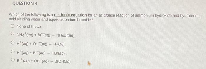 Solved Which One Of The Following Is Not A Redox Reaction? O 