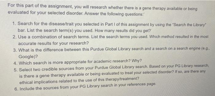 This two-part assignment will allow you to evaluate | Chegg.com