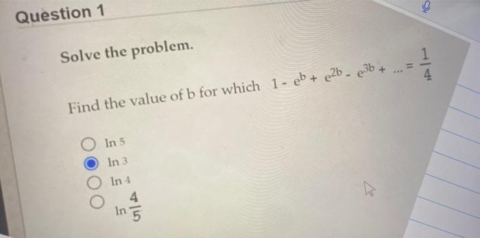 Solved Question 1 Solve The Problem. Find The Value Of B For | Chegg.com