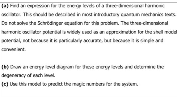 Solved (a) ﻿Find an expression for the energy levels of a | Chegg.com