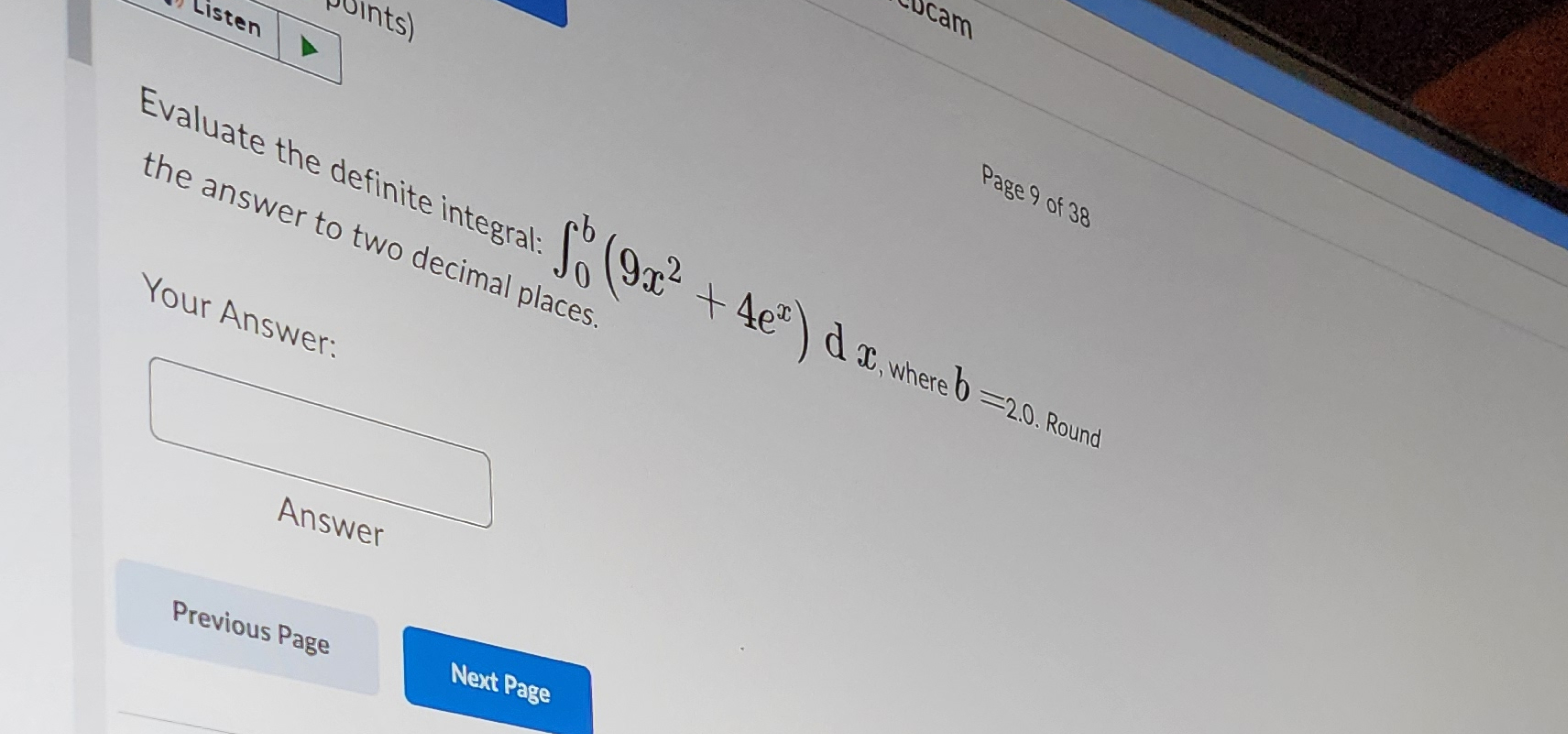 Intethe Solved Evaluate the definite intethe answer to two integral: | Chegg.com
