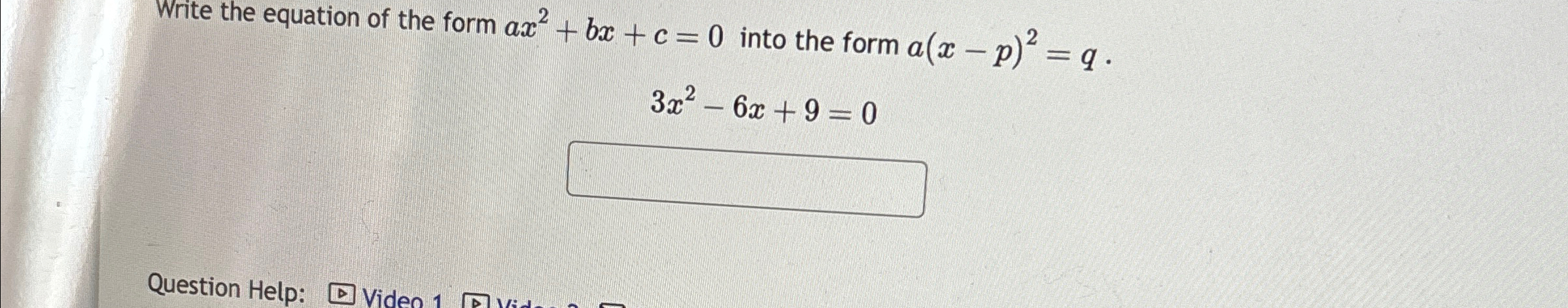 write equation in the form ax by c 0