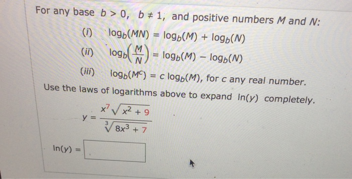 Logit Bbo Math Solved logol For any base b > 0, b# 1, and positive numbers | Chegg.com