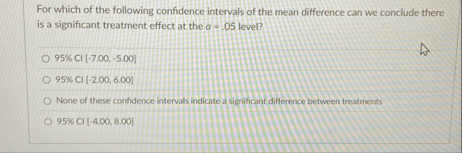 Solved For which of the following confidence intervals of | Chegg.com
