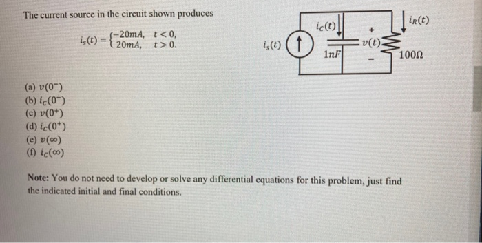 Solved The current source in the circuit shown produces | Chegg.com