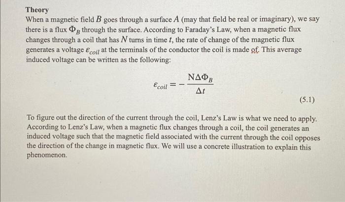 Solved A Theory When A Magnetic Field B Goes Through A | Chegg.com