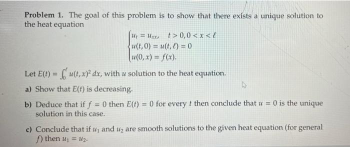 Problem 1. The goal of this problem is to show that | Chegg.com