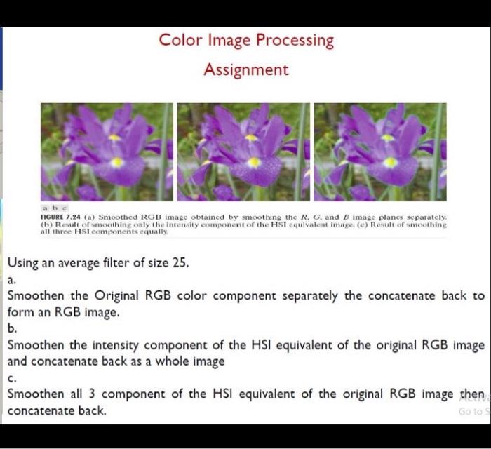 Solved Color Image Processing Assignment Abc FIGURE 7.24 (a) | Chegg.com