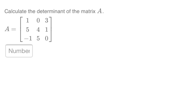 determinant of a matrix