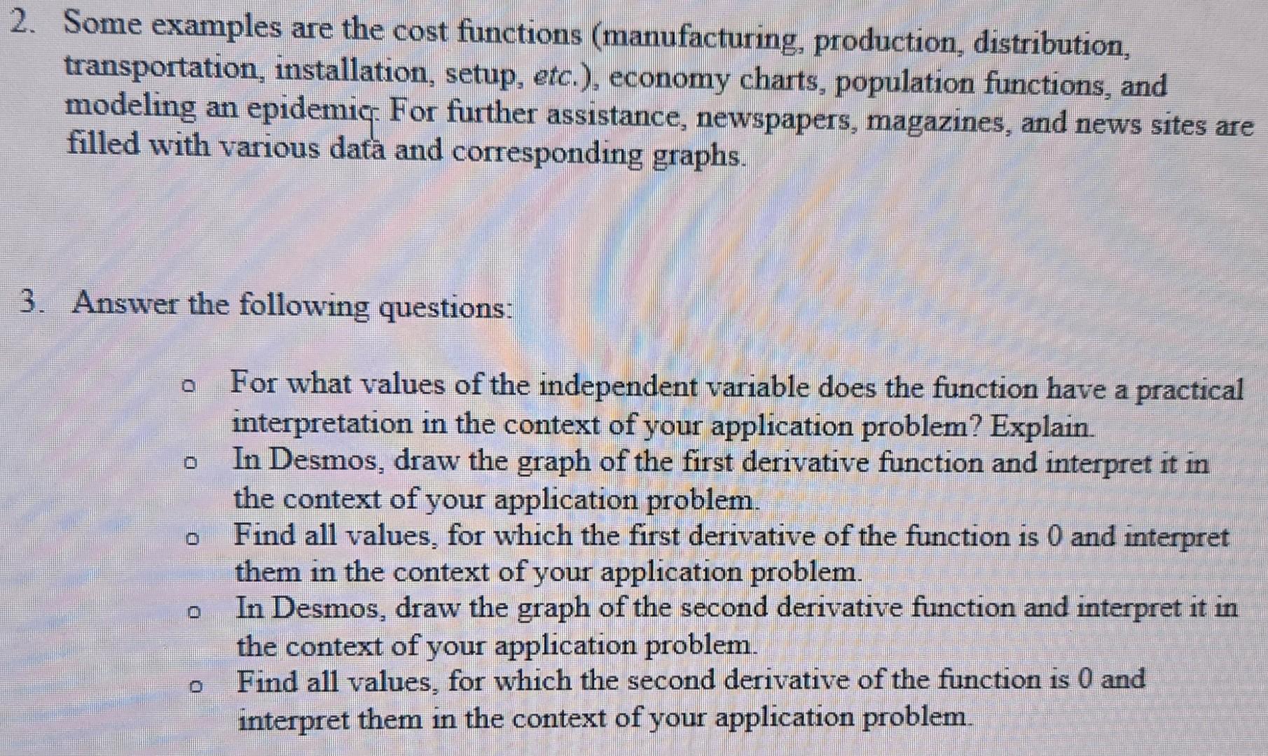 application homework problem