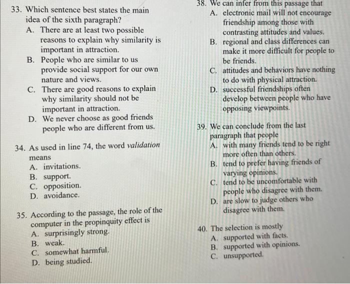 31. Which sentence best states the main idea of the