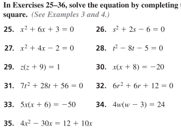 Solved In Exercises 25-36, solve the equation by | Chegg.com