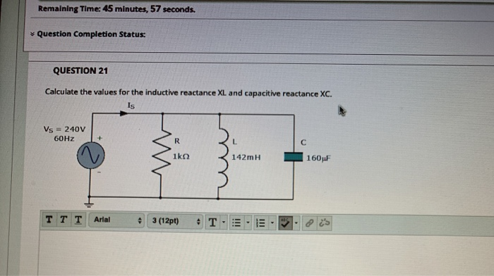 Solved Remaining Time 45 Minutes 57 Seconds Question C Chegg Com