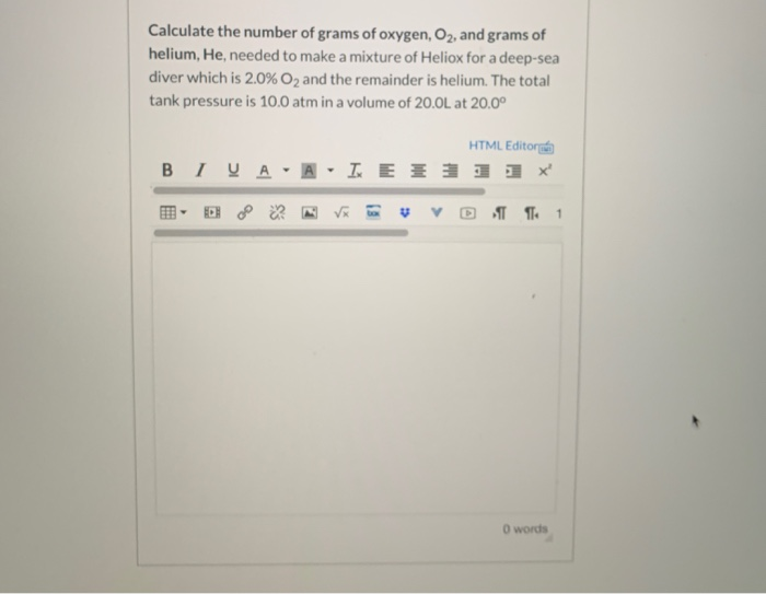 Solved Calculate the number of grams of oxygen, O2, and | Chegg.com