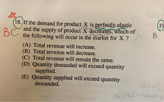 Solved В If the demand for product X is perfectly elastic | Chegg.com