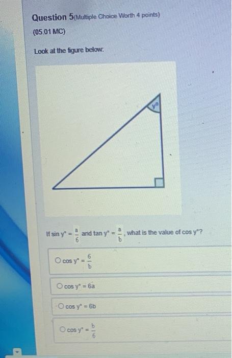 Solved Question 5(Multiple Choice Worth 4 points) (05.01 MC) | Chegg.com