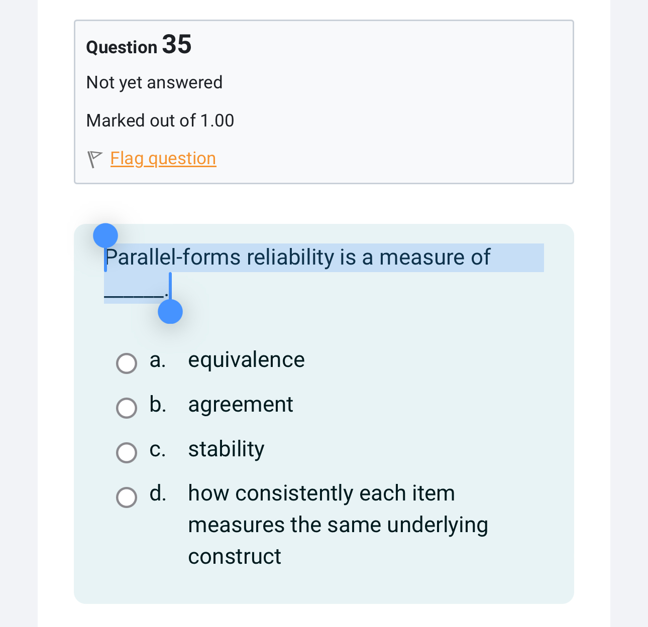 Solved Question 35Not yet answeredMarked out of | Chegg.com