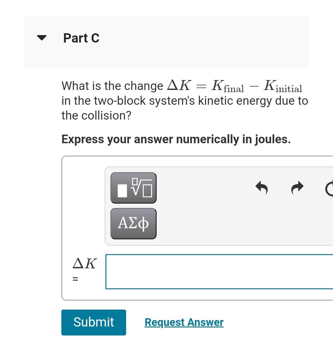 Solved A One-Dimensional Inelastic Collision 1 of 4 > Block | Chegg.com