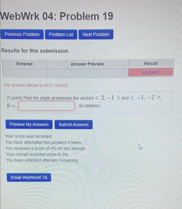 Solved WebWrk 04: Problem 19 Previous Problem Problem List | Chegg.com
