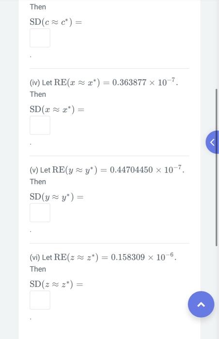 Solved (Approximations: Significant Digits). For each of the | Chegg.com