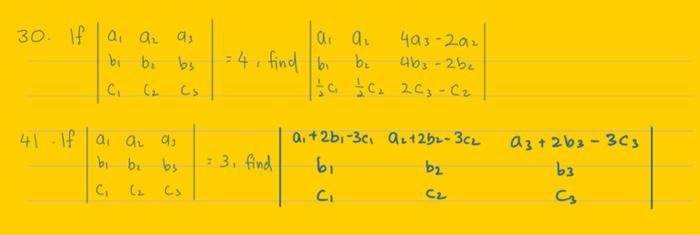 Solved 30. If ∣∣a1b1c1a2b2c2a3b3c3∣∣=4, Find | Chegg.com