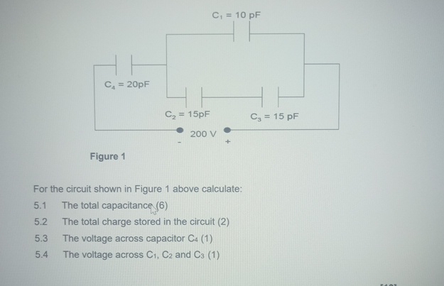 Solved Figure 1For the circuit shown in Figure 1 ﻿above | Chegg.com