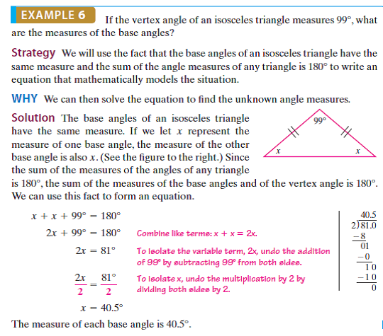 Solved: Find The Measure Of One Base Angle Of Each Isosceles Trian ...