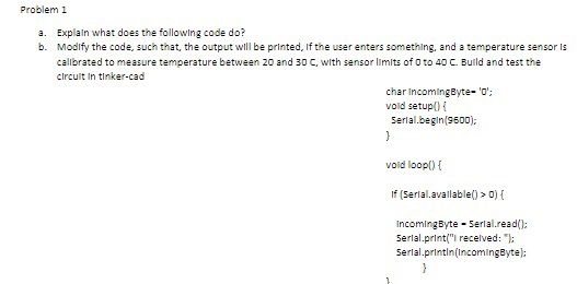 Solved Problem 1 a. Explain what does the following code do? | Chegg.com