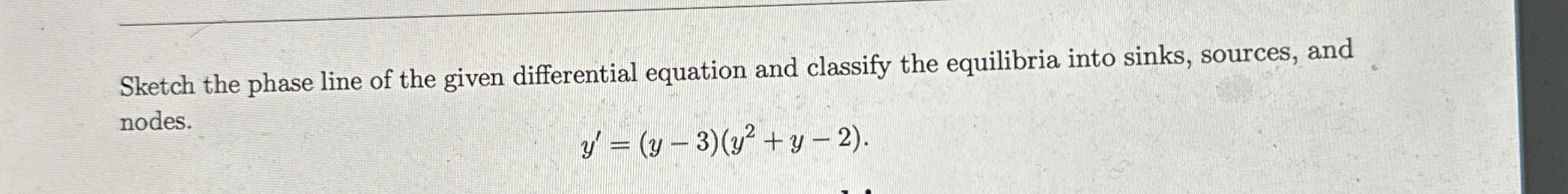 Sketch the phase line of the given differential | Chegg.com
